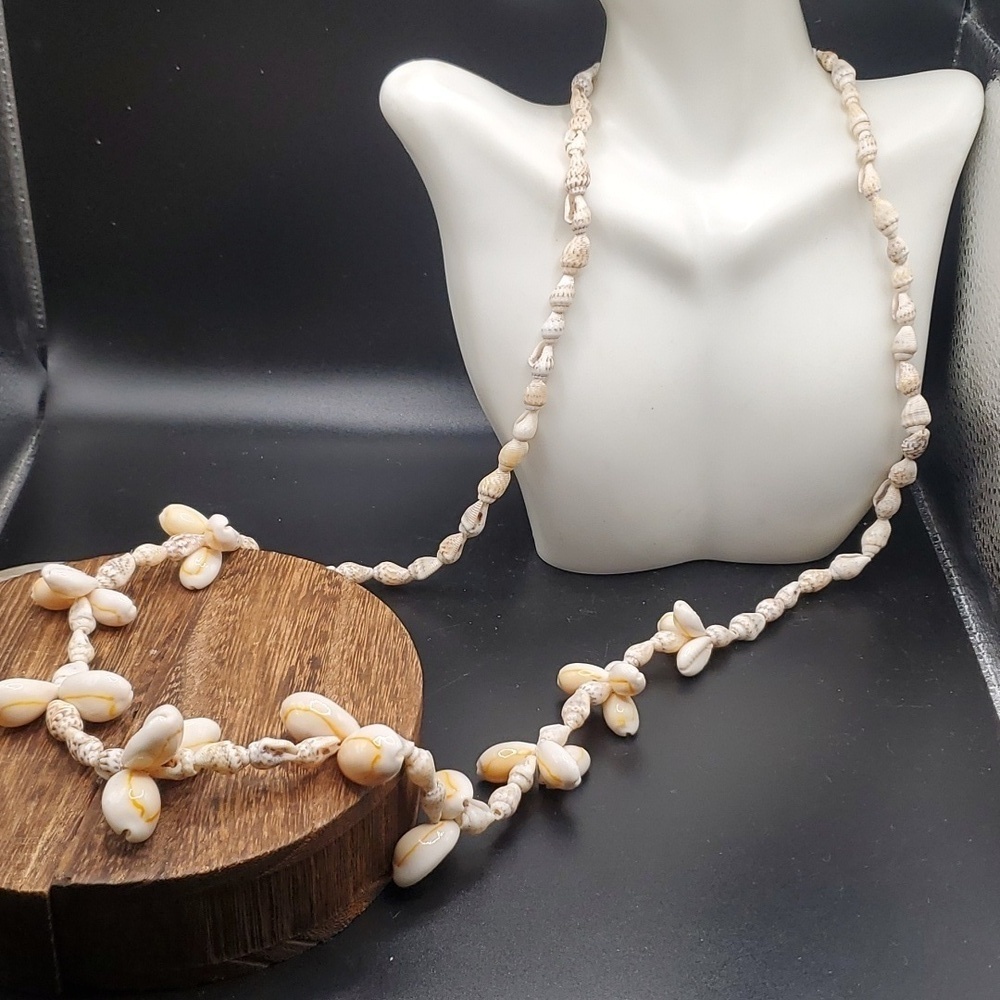 N2931 stunning bohemian mini authentic seashell‎ Hawaiin princess necklace